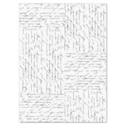 Script Collage Tissue Paper | Zazzle