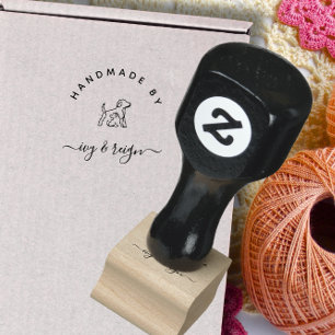  Script Custom logo Handmade by  Rubber Stamp