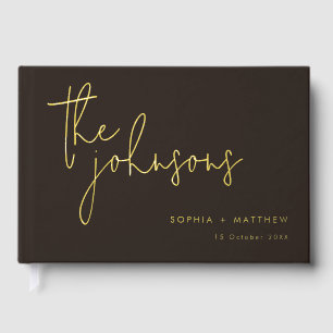 Script Custom Names Wedding Foil Guest Book