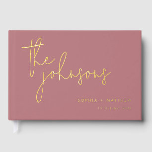 Script Custom Names Wedding Foil Guest Book