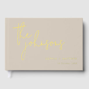 Script Custom Names Wedding Foil Guest Book