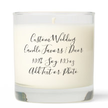 Script Custom Photo or Text 100% Soy Wedding