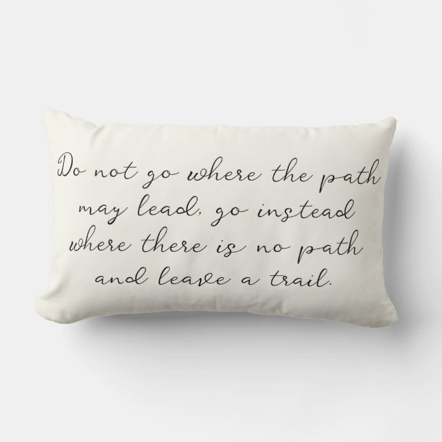 Script Custom Quote Lumbar Pillow (Front)