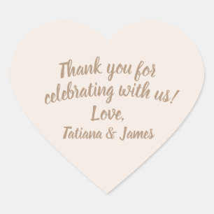 Script Customizable Thank You Heart  Sticker
