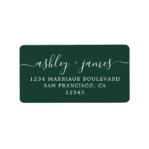 Pink Blush Flowers Greenery Floral Return Address Label