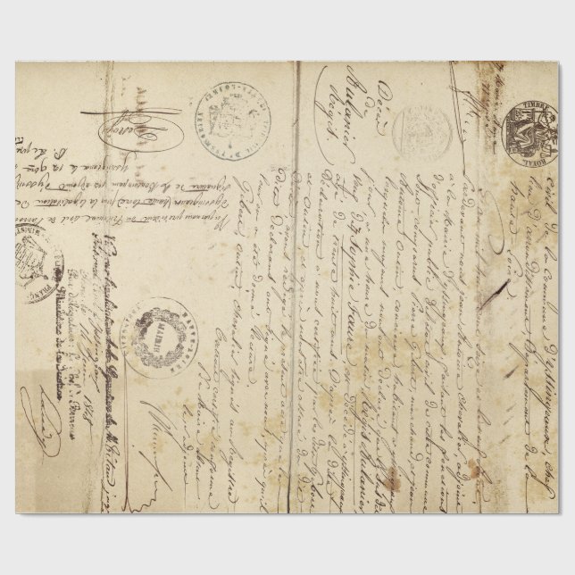 Script Document Furniture Decoupage Paper (Flat)