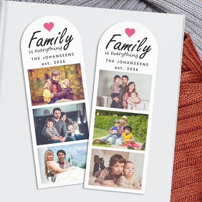 Script Family is Everything Photo Collage Keepsake Bookmarks (Creator Uploaded)