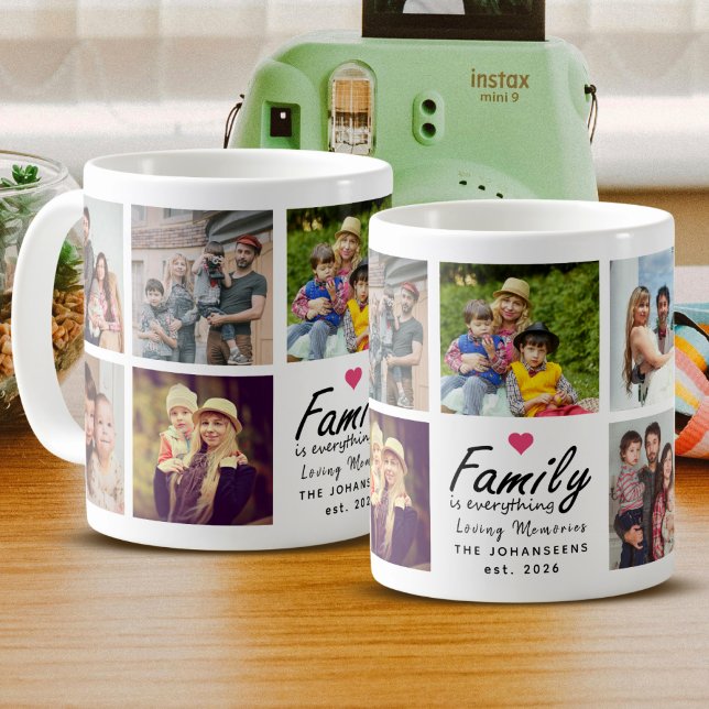 Script Family is Everything Photo Collage Keepsake Coffee Mug (Creator Uploaded)
