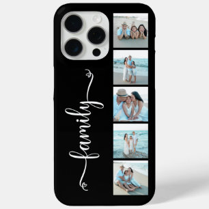 Script Family Photo Black iPhone 15 Pro Max Case