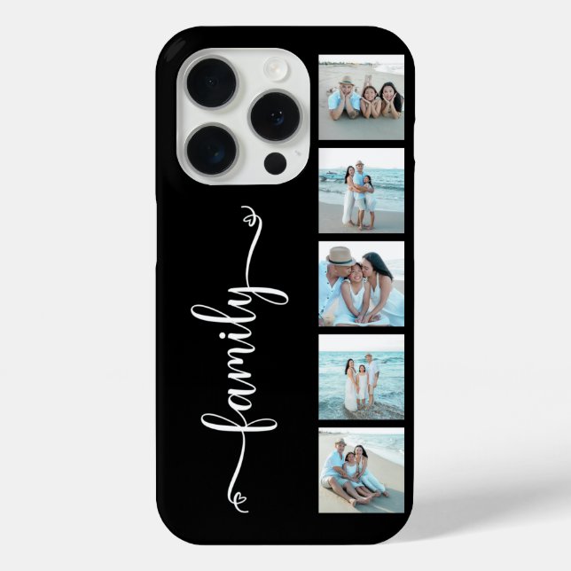 Script Family Photo Black Case-Mate iPhone Case (Back)
