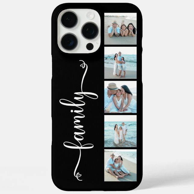 Script Family Photo Black Case-Mate iPhone Case (Back)