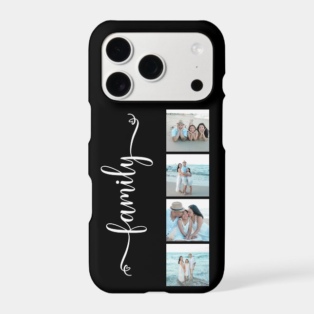 Script Family Photo Black Case-Mate iPhone Case (Back)