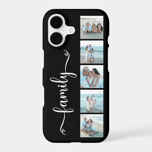 Script Family Photo Black Case-Mate iPhone Case (Back)