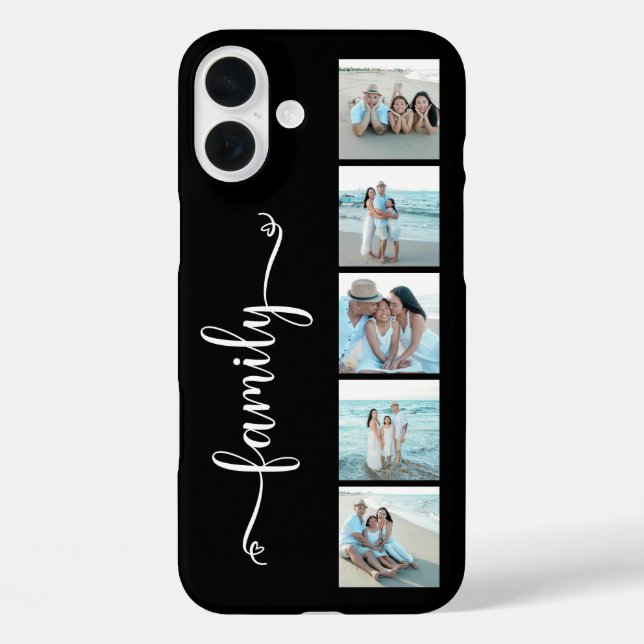 Script Family Photo Black Case-Mate iPhone Case (Back)