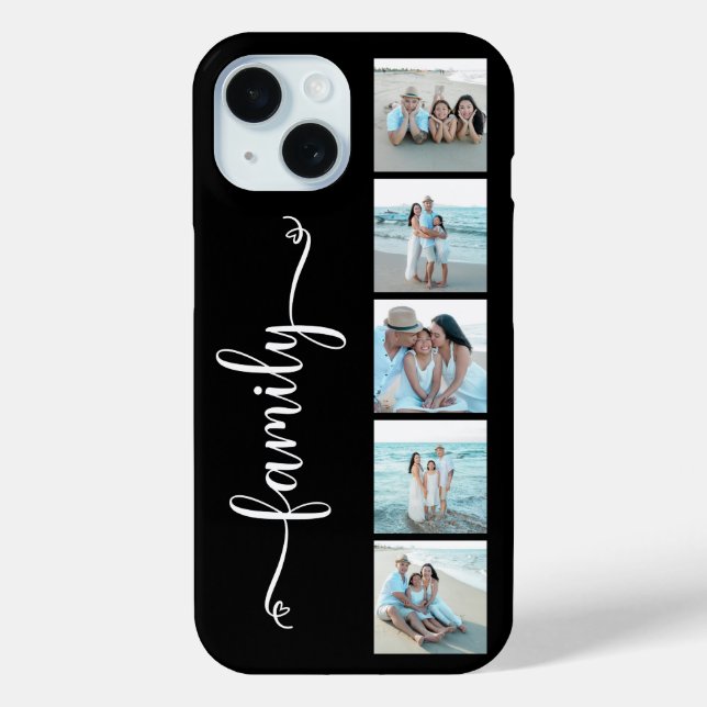 Script Family Photo Black Case-Mate iPhone Case (Back)