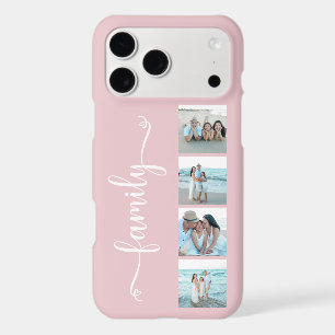 Script Family Photo Blush Pink iPhone 17 Pro Max Case