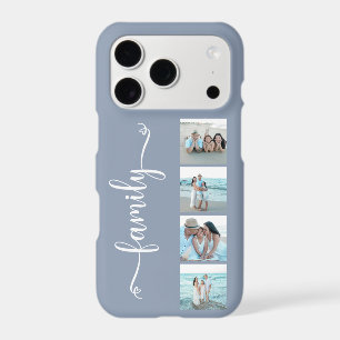Script Family Photo Dusty Blue iPhone 17 Pro Case