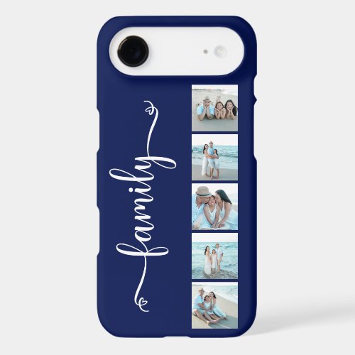 Script Family Photo Navy Blue iPhone 17 Air Case
