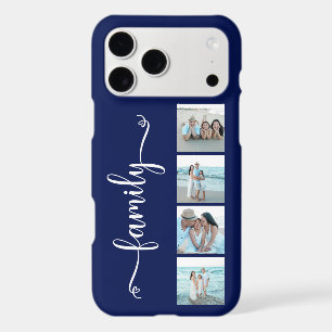 Script Family Photo Navy Blue iPhone 17 Pro Max Case