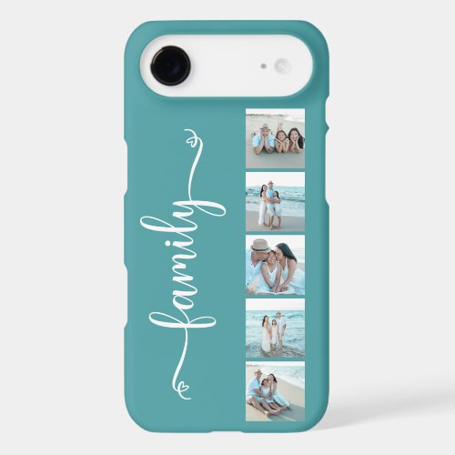 Script Family Photo Teal iPhone 17 Air Case