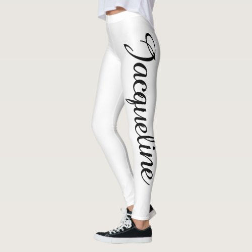 SCRIPT FANCY NAME PERSONALIZE HIP TO ANKLE LEGGINGS