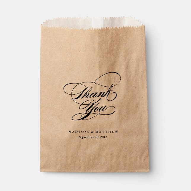 Script Favor Bag (Front)