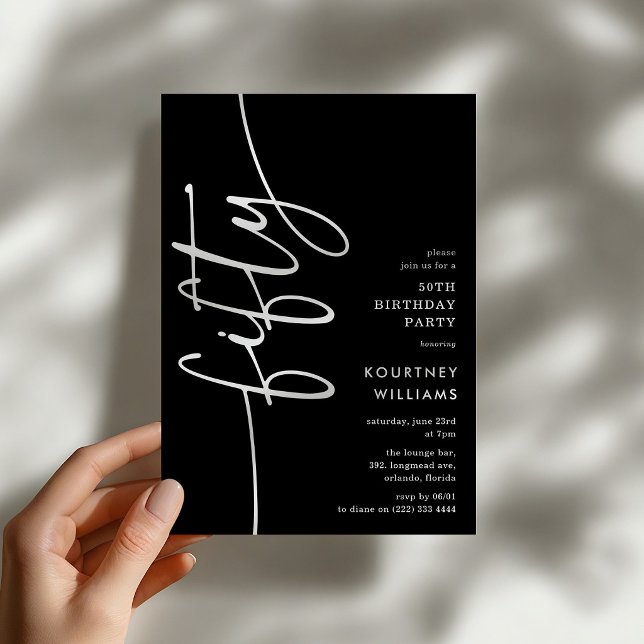 Script Fifty' 50th Birthday Invitation (Creator Uploaded)