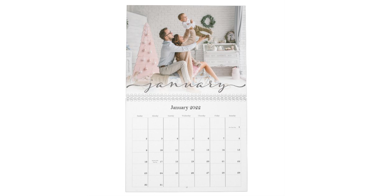 personalized script font 2022 photo calendar zazzle com