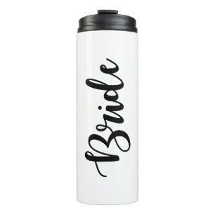 Script Font Bride Drink Bottle Tumbler