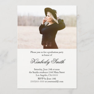 Script font graduation invitation