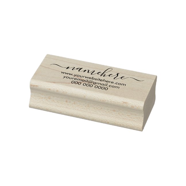Script Font Hand written Signature Rubber Stamp