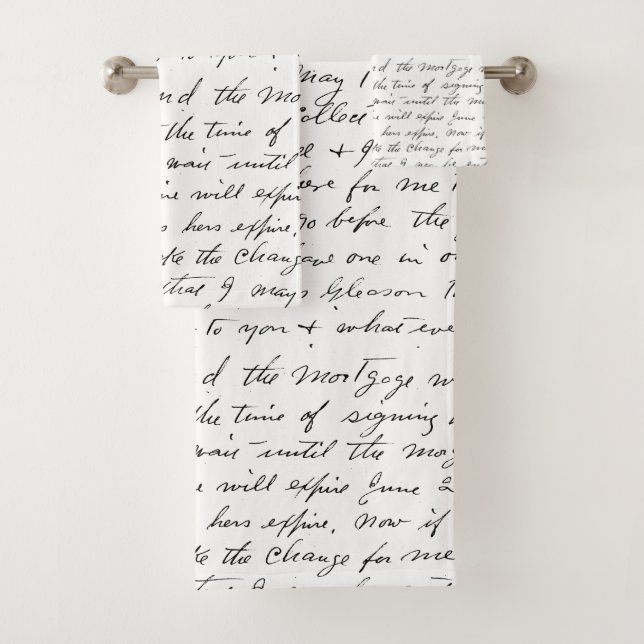 Script French Style Bath Towel Set (Insitu)