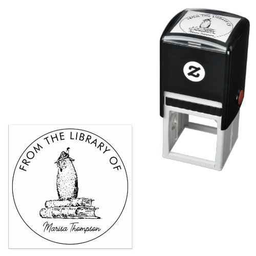 Script From the Library of Ex Libris Library Book Self_inking Stamp