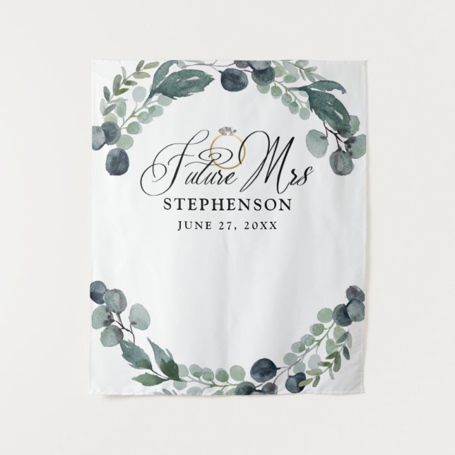Script FUTURE MRS Greenery Bridal Shower Backdrop (Front)