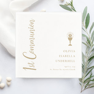 Script Girls 1st Communion  Napkins