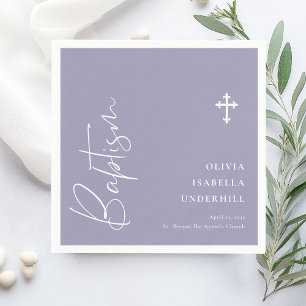 Script Girls Baptism Napkins