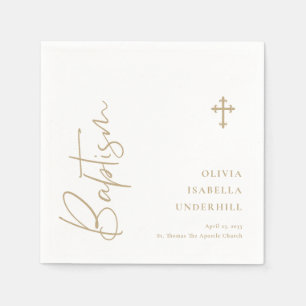 Script Girls Baptism Napkins