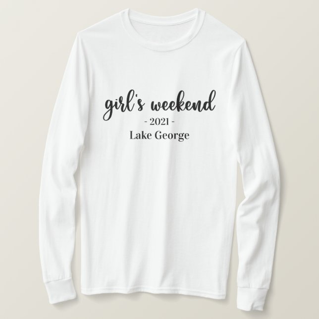 Script Girl's Weekend Location and Year T-Shirt (Design Front)