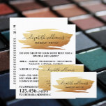 Script Gold Foil Brushstroke Makeup Artist Flyer<br><div class="desc">Script Gold Foil Brushstroke Makeup Artist Advertising Flyers By The Business Card Store.</div>