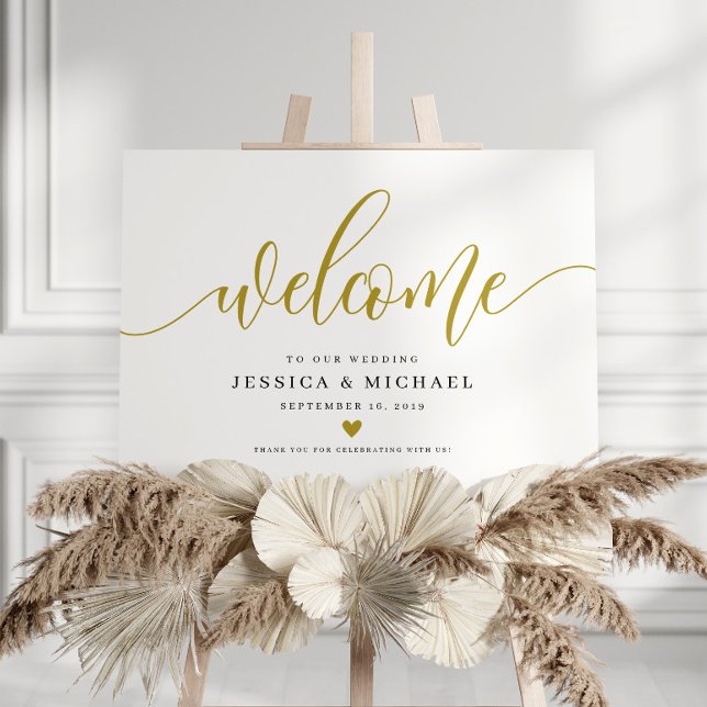 Script Gold Welcome Sign Foam Board (Creator Uploaded)