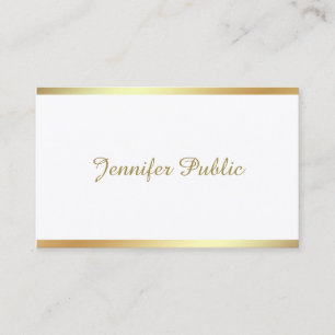 Script Golden Calligraphy Elegant Smart Modern Business Card