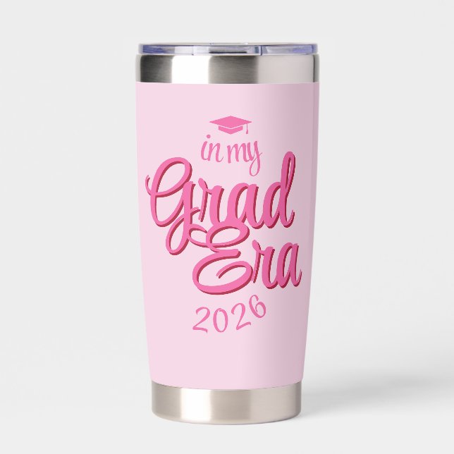 Script Grad Era Custom Year Graduation Insulated Tumbler (Front)