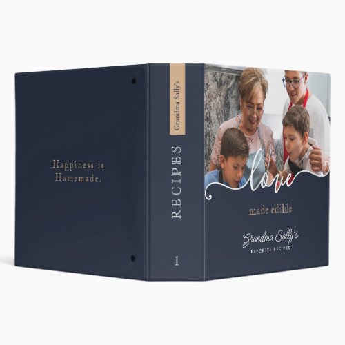 Script Grandma Love Photo Recipe Binder