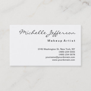 Script Gray Black White Gray Business Card