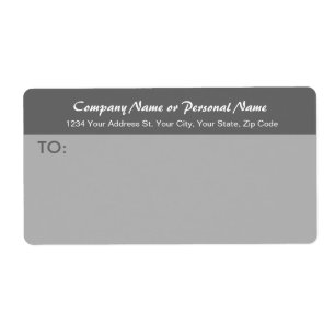 Script Gray Business Mailing Label