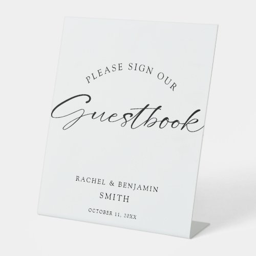 Script Guest Book Sign Custom Name Wedding Minimal