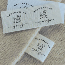 Script Handmade by Custom logo cut and sew