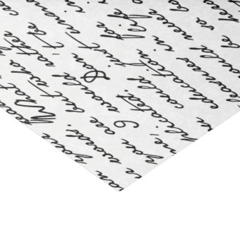 Script Handwriting Tissue Paper | Zazzle