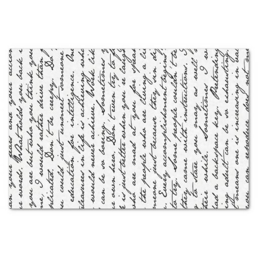 Script Handwriting Tissue Paper | Zazzle