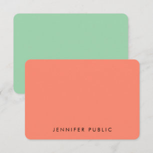 Script Handwritten Monogrammed Elegant Colors Note Card